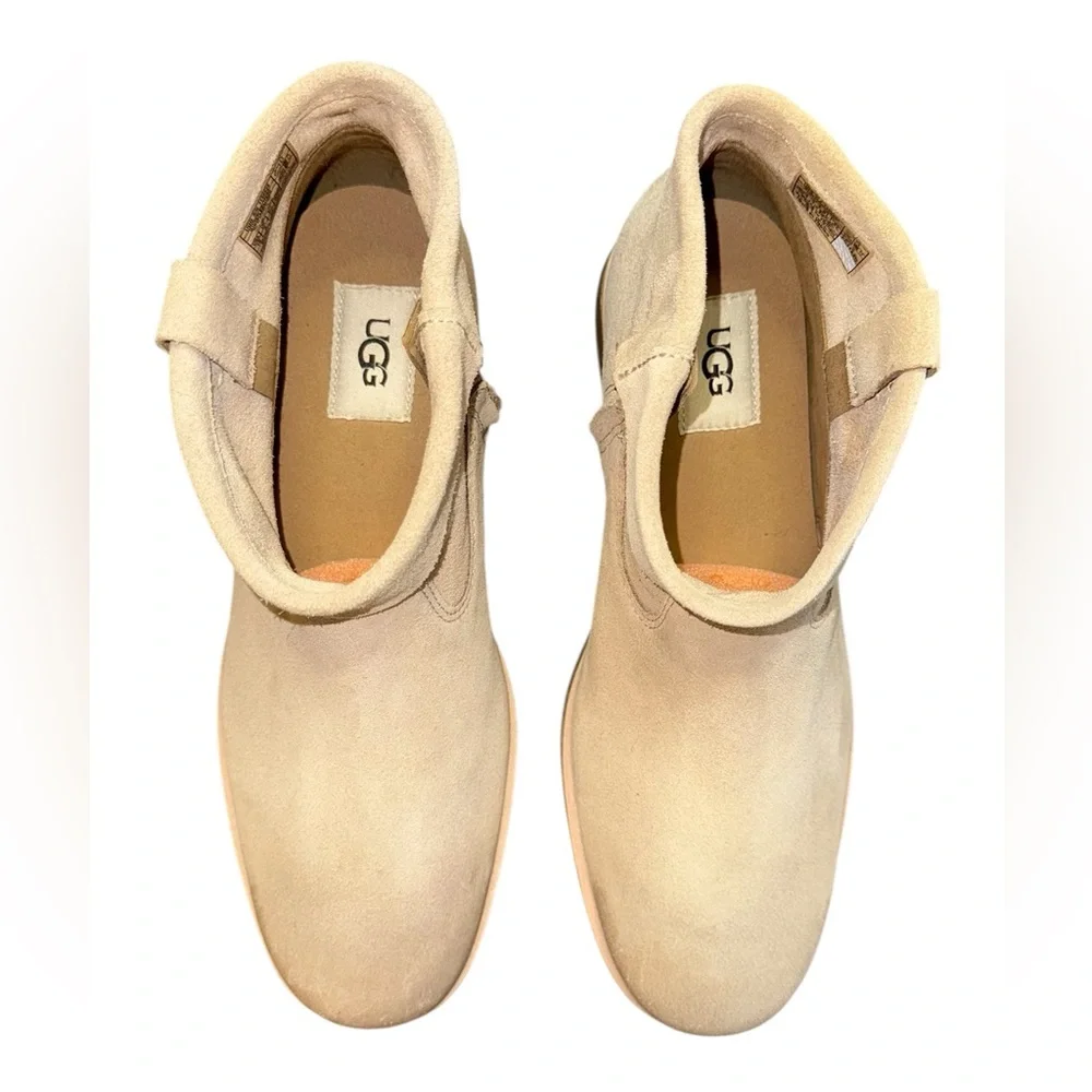 UGG JOSEFENE Short Cuff Suede Boots Sand Beige Women’s Size 10 - Picture 6 of 8
